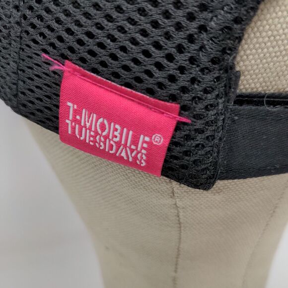 T Mobile Tuesdays Cell Phone Black Pink Adjustable Hat Embroidered OSFA Logo - Picture 8 of 11
